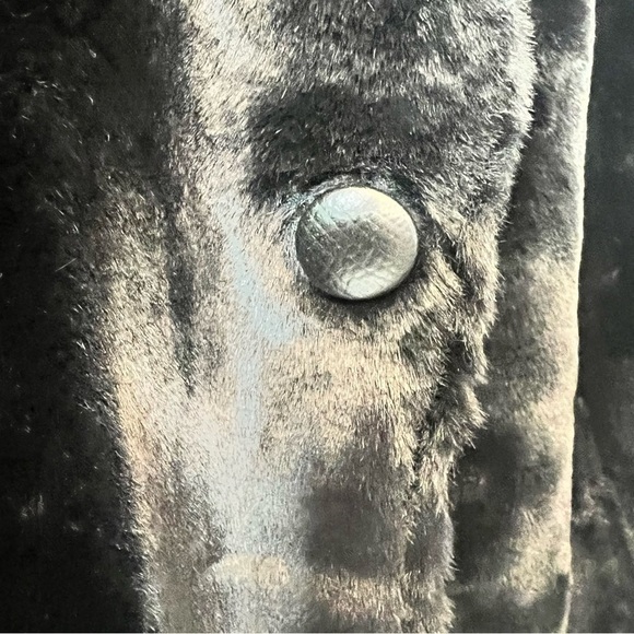 Winlit Reversible Jacket Luxurious Leather Faux Fur coat in Black L - Picture 13 of 17